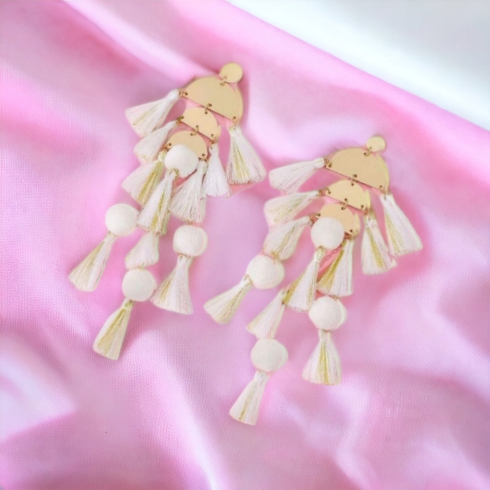Handmade Boho Statement Tassle Earrings